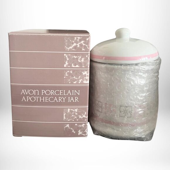 Vintage 1987 Porcelain Apothecary Jars - Avon Exclusive - Sealed/NIB - Picture 3 of 4